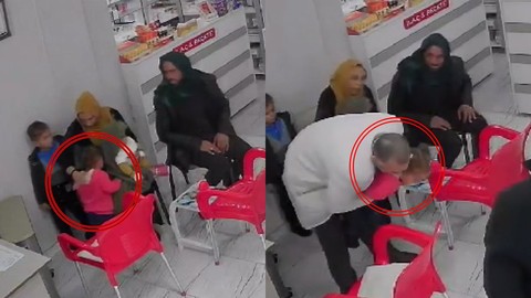 Güvenlik görevlisinin Heimlich manevrası hayat kurtardı: O anlar kamerada...