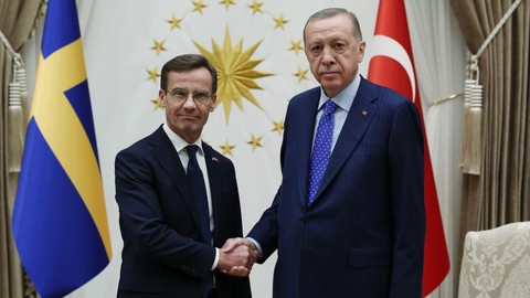 Cumhurbaşkanı Erdoğan, Ulf Kristersson ile görüştü