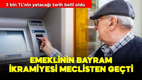 Emeklilere bayram ikramiyesi TBMM’de kabul edildi!