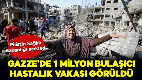 Filistin Sağlık Bakanlığı açıkladı: Gazze'de 1 milyon bulaşıcı hastalık vakası görüldü
