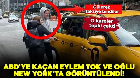 Oğluyla ABD'ye kaçan Eylem Tok, New York’ta görüntülendi! O kareler tepki çekti