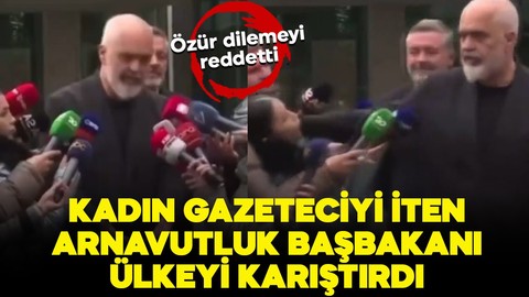 Kadın gazeteciyi iten Arnavutluk Başbakanı Edi Rama, ülkeyi karıştırdı