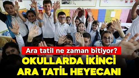 Okullarda son ders zili bugün çalacak! Ara tatil ne zaman bitiyor? Pazartesi günü okullar tatil mi?