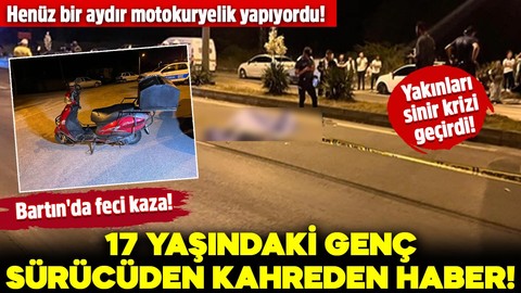 Bartın'da feci kaza! Henüz bir aydır motokuryelik yapıyordu! 17 yaşındaki genç sürücüden kahreden haber! Yakınları sinir krizi geçirdi