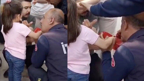 KIRIKKALE'DE ÇOCUĞUN MARKET ARABASINA PARMAĞI SIKIŞTI