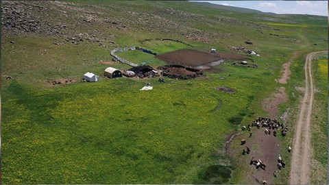 SİNEK YAYLASINDA GÖÇERLER YAYLANIN YOLUNU TUTTU