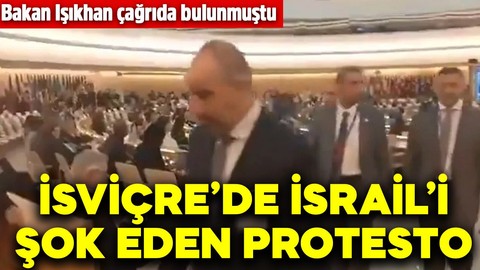 Bakan Işıkhan çağrıda bulunmuştu! İsviçre'de İsrail'i şok eden protesto