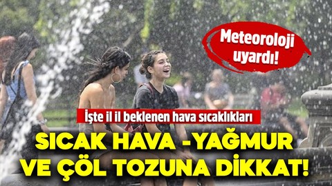 Bugün Türkiye genelinde hava nasıl olacak? Meteoroloji uyardı: O bölgelerde çöl tozuna dikkat!