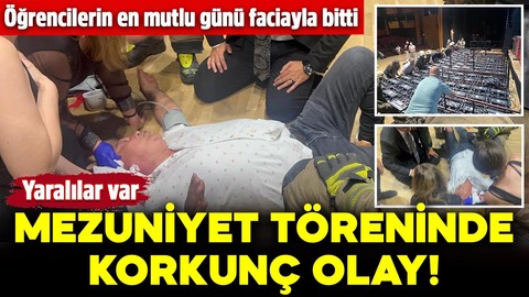 Mezuniyet töreninde korkunç olay! Öğrencilerin en mutlu günü faciayla bitti: Yaralılar var