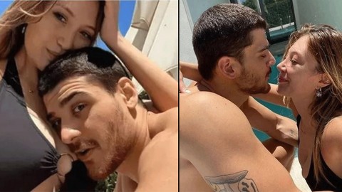 Ünlü şovmen Mehmet Ali Erbil'in kızı Yasmin Erbil ile damadı Yiğit Poyraz tatile çıktı! Ünlü çift, denizde aşka geldi, birbirlerine sarılmalara doyamadılar