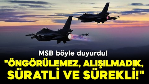 MSB duyurdu: Irak'ın kuzeyinde çok sayıda terörist etkisiz hale getirildi