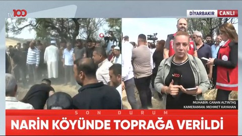 Narin Güran'ın cenazesinde olay çıktı! tv100 ekibine saldırı düzenlendi!