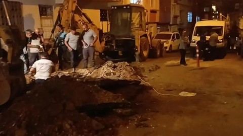 Gaziantep'te altyapı çalışması sırasında facianın eşiğinden dönüldü