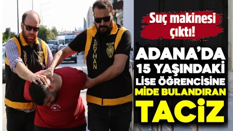 15 yaşındaki lise öğrencisine mide bulandıran taciz! 24 suç kaydı var!