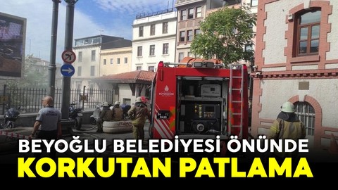 Beyoğlu Belediyesi önünde korkutan patlama: Bina tahliye edildi!