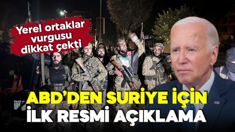 ABD'den ilk resmi Suriye açıklaması geldi! Yerel ortaklık vurgusu yapıldı: Biden yakından takip ediyor