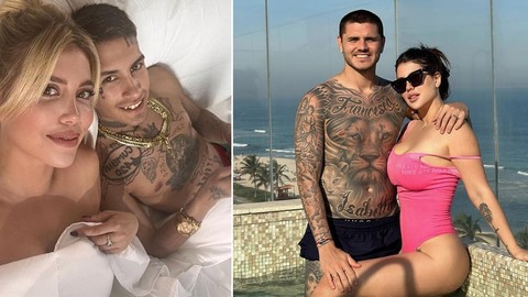 Galatasaray'ın golcüsü Icardi'den ayrılmıştı! Wanda Nara'dan rapçi sevgilisiyle sarmaş dolaş pozlar geldi!