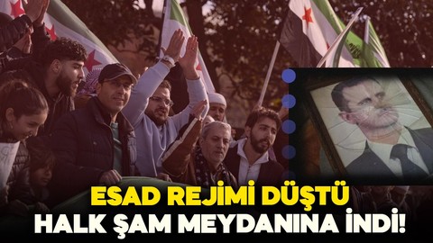 Suriye'de bir dönem kapandı: 24 yıllık Esad iktidarının çöküşüyle Şam'da halk sokaklara döküldü!