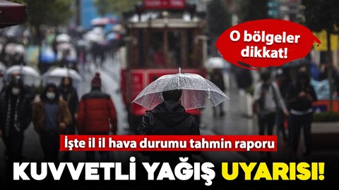 O bölgeler dikkat: Meteoroloji'den kuvvetli yağış uyarısı geldi! İşte 8 Aralık Pazar il il hava durumu tahminleri