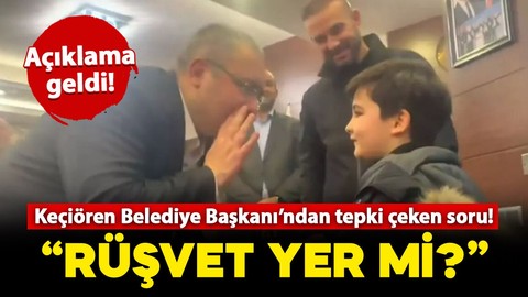 Belediye Başkanı'ndan küçük çocuğa tepki çeken soru: "Rüşvet yer mi?"