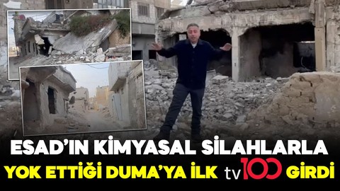 Esad’ın kimyasal silahlarla yok ettiği Duma’ya ilk tv100 girdi