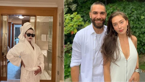 Neslihan Atagül'den karnı burnunda 'Mutlu seneler' pozu! İyice büyüyen karnı dikkat çekti