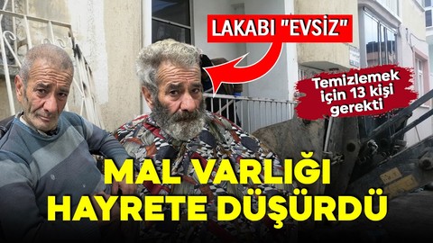 Herkes onu 'Evsiz' sanıyordu! Çöp yığınıyla dolu evini görenler hayrete düştü