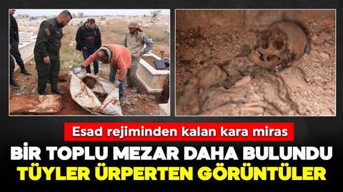 Tüyler ürperten görüntüler! Suriye'de bin 500 kişinin cesedinin yer aldığı toplu mezar bulundu