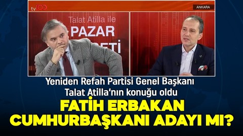 Yeniden Refah Partisi Genel Başkanı Fatih Erbakan’dan tv100’e özel açıklamalar! Erbakan cumhurbaşkanı adayı olacak mı?