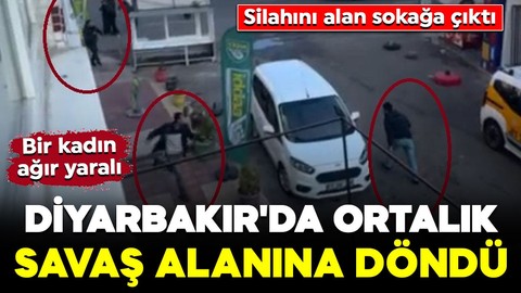 Diyarbakır'da silahlı kavga! Ortalık savaş alanına döndü: Bir kadın ağır yaralandı