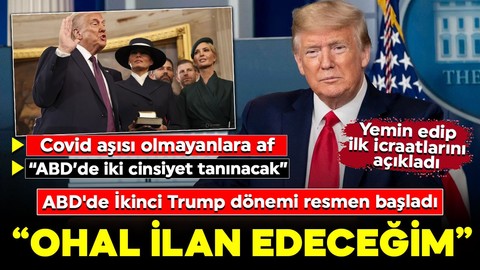 ABD'de İkinci Trump dönemi resmen başladı: Trump yemin edip başkanlık koltuğuna oturdu