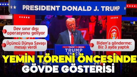 Trump yemin töreninden önce Zafer Mitingi düzenledi: Onların 4 yılda yapamadıklarını başardık