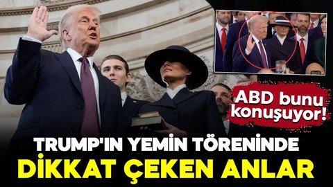 ABD bunu konuşuyor! Donald Trump'ın yemin töreninde dikkat çeken anlar