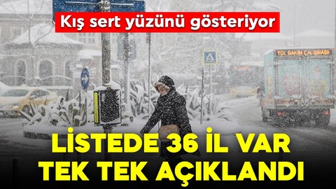 Kış sert yüzünü gösteriyor! Listede 36 il var, tek tek açıklandı