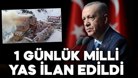 Cumhurbaşkanı Erdoğan duyurdu: Bolu'daki yangın faciası nedeniyle 1 günlük milli yas ilan edildi