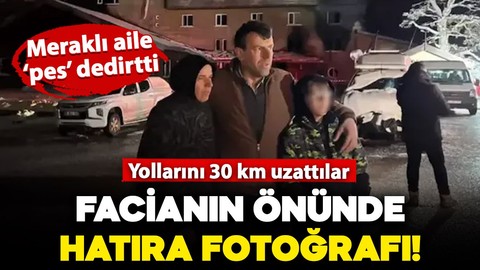 Meraklı aile 'pes' dedirtti! Kartalkaya'ya gidip otelin önünde hatıra fotoğrafı çektirdiler