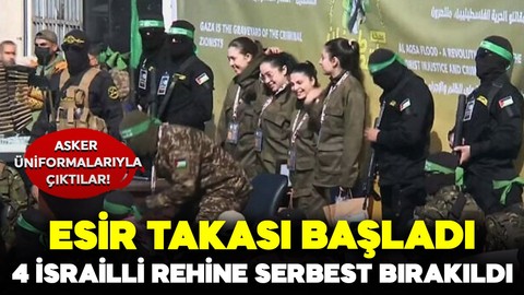 Hamas 4 rehineyi Kızılhaç'a teslim etti!