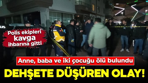 Konya’da dehşete düşüren olay! Ekipler kavga ihbarına gitti: Anne, baba ve iki çocuğu ölü bulundu