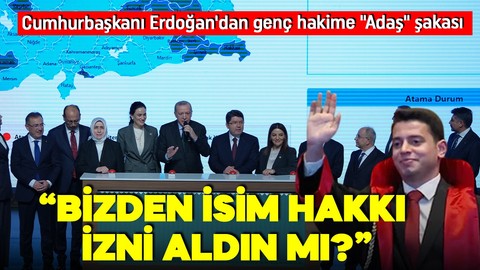 Cumhurbaşkanı Erdoğan'dan genç hakime "Adaş" şakası: Bizden isim hakkı izni aldın mı?