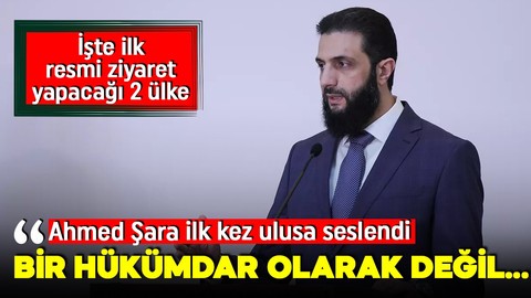 Suriye Geçiş Dönemi Cumhurbaşkanı Şara ilk kez ulusa seslendi: Tüm gücüm ve irademle çalışacağım