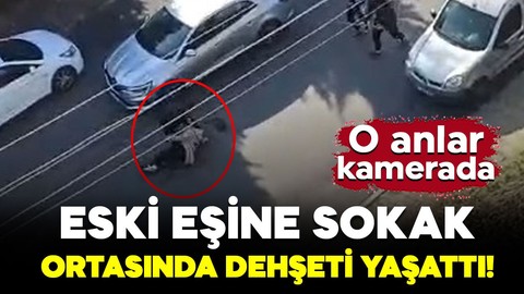 Eski eşine sokak ortasında dehşeti yaşattı! Defalarca bıçakladı: O anlar kamerada