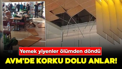 Bursa'da AVM'de korku dolu anlar! Yemek yiyenler ölümden döndü