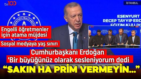 Cumhurbaşkanı Erdoğan'dan "sosyal medyaya yaş sınırı" mesajı