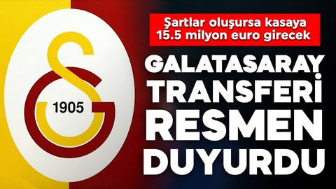 Galatasaray transferi resmen duyurdu! Yıldız futbolcu satın alma opsiyonuyla kiralandı! Şartlar oluşursa kasaya 15.5 milyon Euro girecek