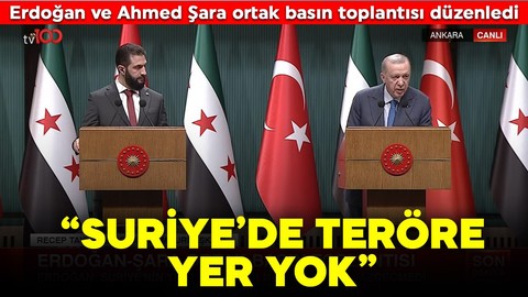 Cumhurbaşkanı Erdoğan ve Ahmed Şara ortak basın toplantısı düzenledi: "Suriye'de teröre yer yok"