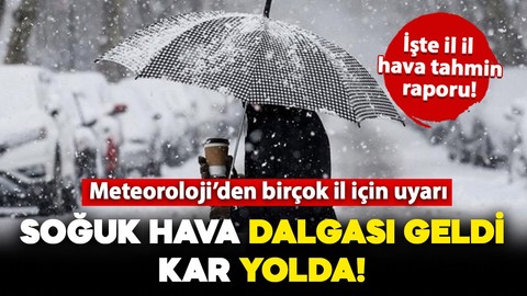 Soğuk hava dalgası geldi: Kar yolda! İşte il il hava tahmin raporu