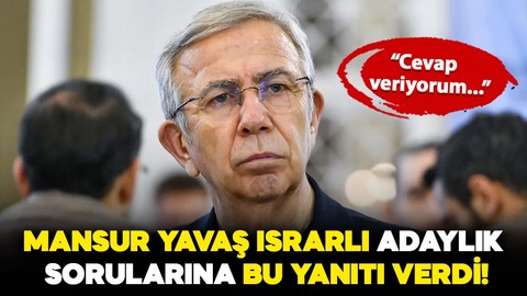 Mansur Yavaş gazetecilerin ısrarlı adaylık sorularına bu yanıtı verdi!