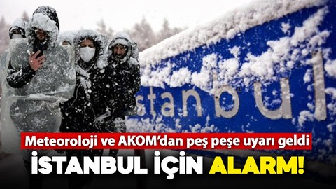 AKOM'dan İstanbul için yeni uyarı: Fırtına ve kuvvetli kar yağışına dikkat!