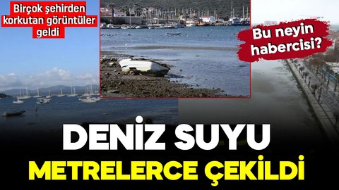 Korkutan görüntü! 2 şehirde deniz 150 metre çekildi! Bu neyin işareti?