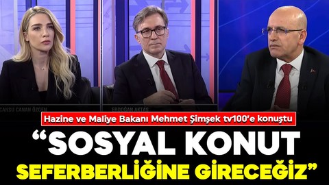 Hazine ve Maliye Bakanı Mehmet Şimşek tv100’e konuştu: “Sosyal konut seferberliğine gireceğiz”